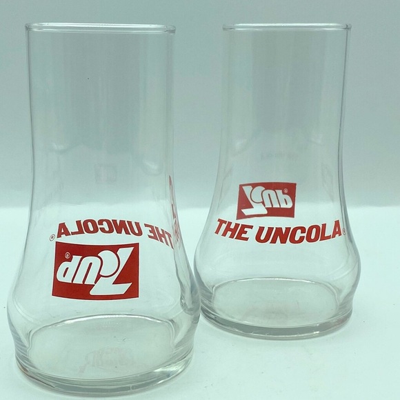 Vintage 7 Up Upside Down Glasses - Picture 4 of 7